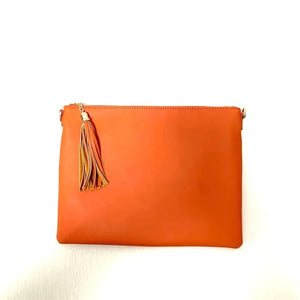 Orange Vegan Crossbody with tassel 🧡