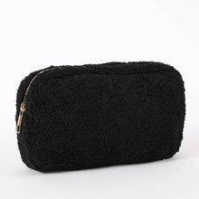 Black Teddy Sherpa Cosmetic Pouches - Assorted Sizes