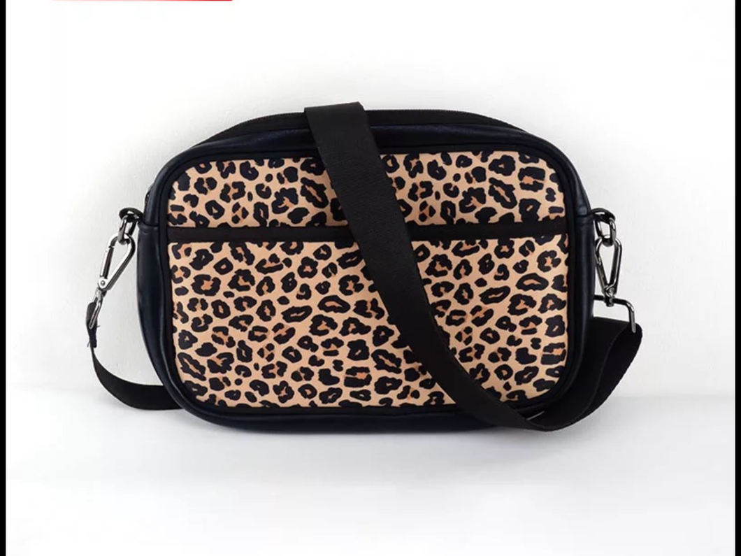 Leopard Neoprene Crossbody Bag