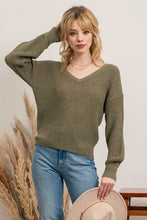 OPEN BACK PULLOVER SWEATER - LIGHT MOCHA