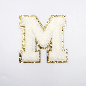 2 Inch Chenille Letters Adhesive Stickers - White