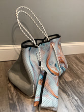 Light Aqua Geode Neoprene Tote