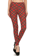 Red Plaid OS Leggings