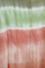 TIE DYE ASYMMETRICAL CASUAL TEE - SAGE/SALMON