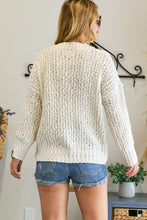 SOLID V-NECK SWEATER - IVORY