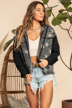 🌟star denim distressed jacket🌟- Black Denim or Blue Denim