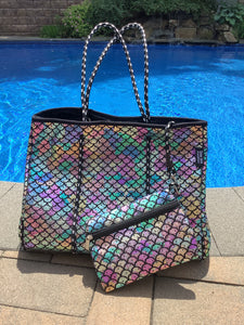 Mermaid Metallic Neoprene Tote 🧜‍♀️