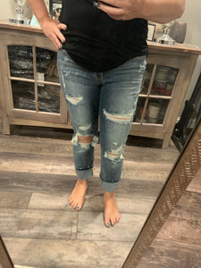 Judy Blue Bleach Splash Boyfriend Jeans