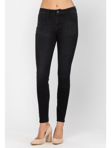 JUDY BLUE THERMADENIM THERMAL BLACK SKINNY