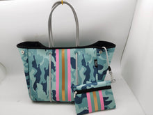 Mint Mix Camoflauge Neoprene Tote