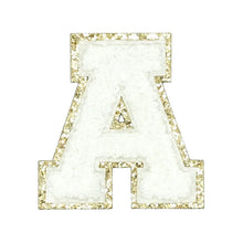 2 Inch Chenille Letters Adhesive Stickers - White