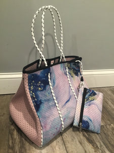 Pink Geode Neoprene Tote