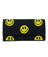 😊 Smile Face Beaded Clutch Bag Black or White