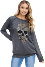 LEOPARD SKULL TOP - Blue Camo, Black or Charcoal