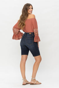 Judy Blue HW Pull On Biker Shorts