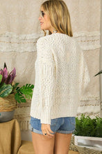 SOLID V-NECK SWEATER - IVORY