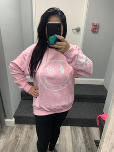 Sweatshirt - Light pink/Smile - Ladies