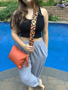 Orange Vegan Crossbody with tassel 🧡