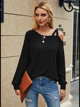 95% polyester 5% spandexCold Shoulder Top - Black