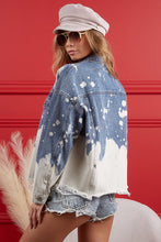 DISTRESSED BLEACHED DENIM JACKET