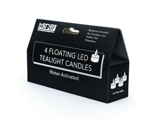 WATER-ACTIVATED LED FLOATING CANDLES, PACK OF FOUR