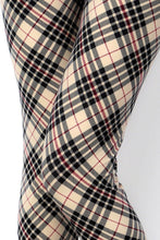 Checker Print Brushed Full Leggings - Plus