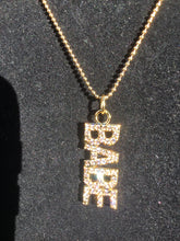 Babe Gold Bling Pendant on Gold Adjustable Chain