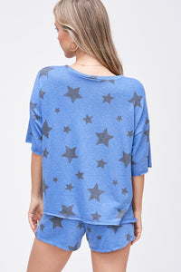 Star all over lounge wear set - Blue, Grey or Pink. Clearance! Final sale! Was $50 now only $25!