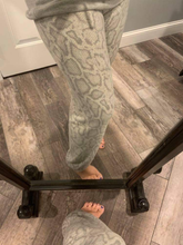 SNAKE PRINTED SWEAT PANTS - GREY