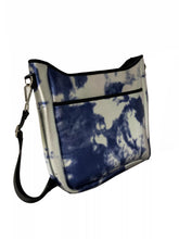 Neoprene Messenger with Solid Black Strap - Black/Metallic Silver or Blue/Metallic Silver