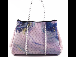 Pink Geode Neoprene Tote