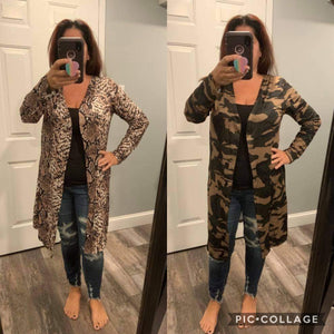 Camo or Snake Cardigan. Clearance! Final sale! Was $30 now only $15