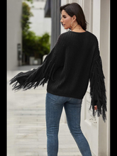 Fringe Sweater - Black, Burgundy or Rust. clearance! Final sale!