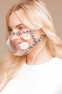 CLEAR VINYL FACE MASK WITH BREATHABLE VALVE VENT - ASSORTED STYLES. CLEARANCE FINAL SALE! Was $12 Now $7