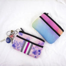 Mini Neoprene Card, Wallet, Bag Key Purse with Zipper Closure - Assorted Designs