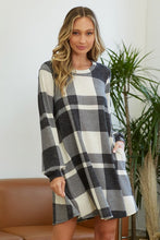 Too Good to be True Plaid Sweater Dress - Red/Black or Ivory/Black