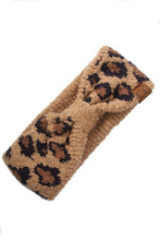 C.C Leopard jacquard knit headwrap - Latte