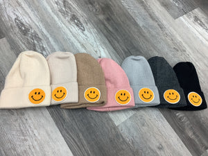 Smiley Face Beanie - Assorted Colors