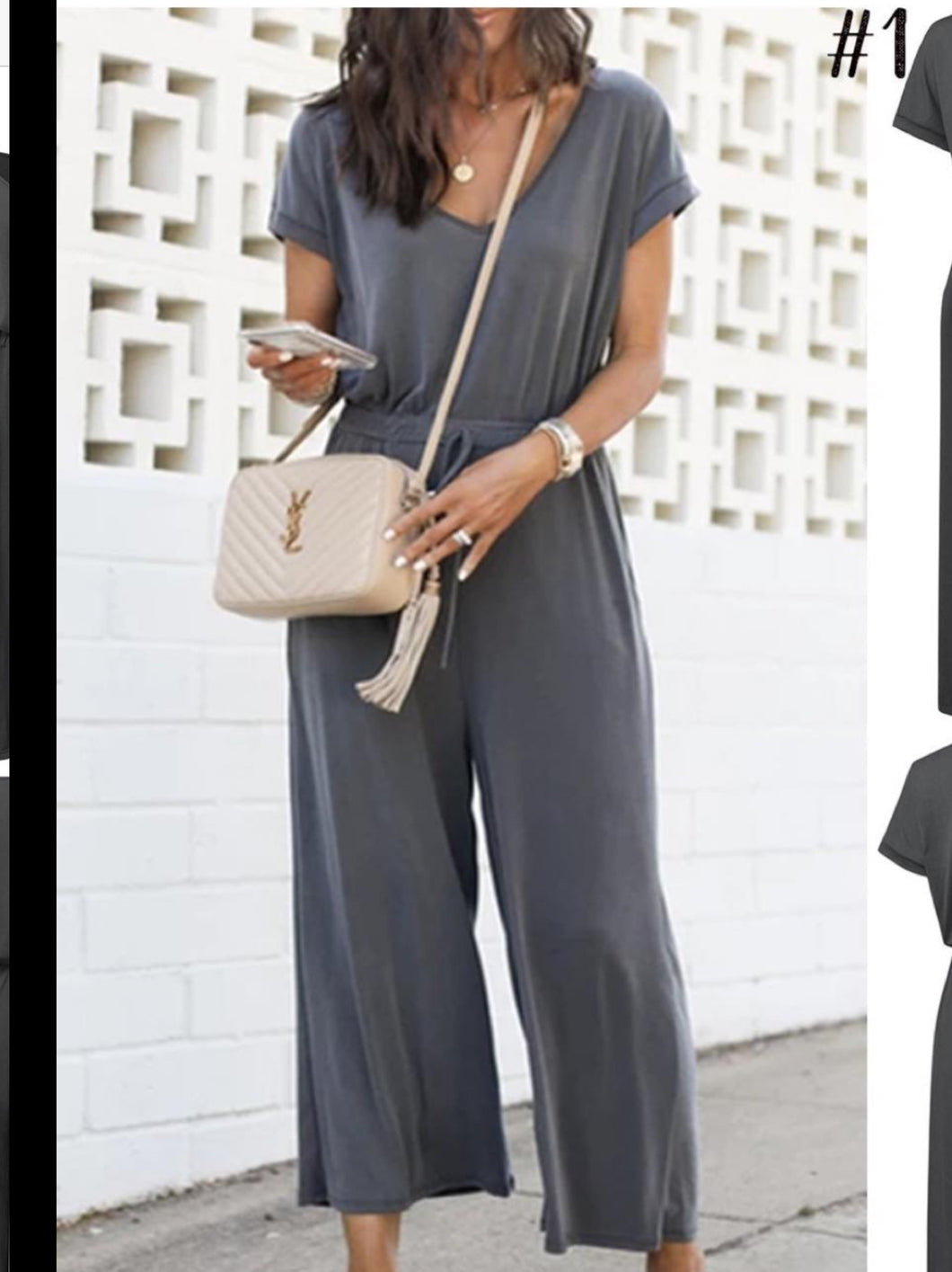 Casual Jumpsuit- Charcoal. Clearance! Final sale! Was $36 now $25