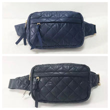 QUILTED BELT BAG FANNY BAG WAIST BAG - BLACK OR NAVY