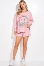 Tie dye smile v neck loungewear set - Pink or Sage Clearance Final Sale!