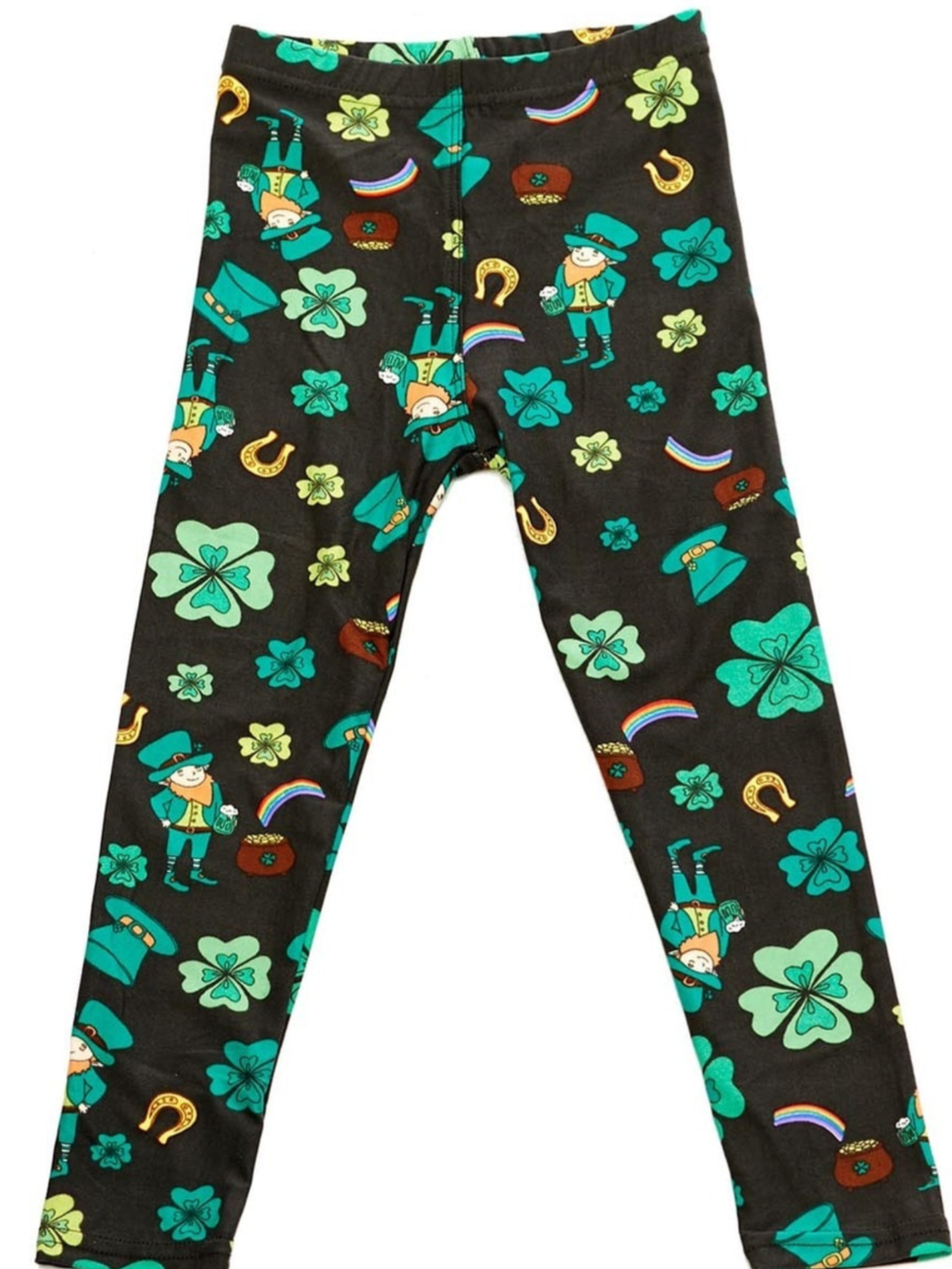 Shamrocks 🍀, Horseshoes & Rainbows 🌈Kids Leggings