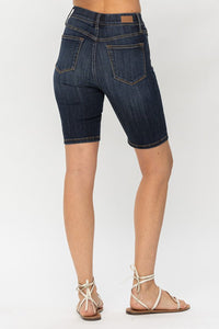 Judy Blue HW Pull On Biker Shorts