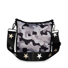 Grey Camo Neoprene Messenger/ Crossbody