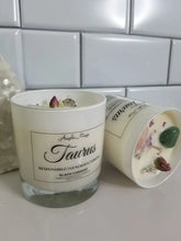 Taurus Zodiac Crystal Soy Candle - Reiki Charged 11 oz