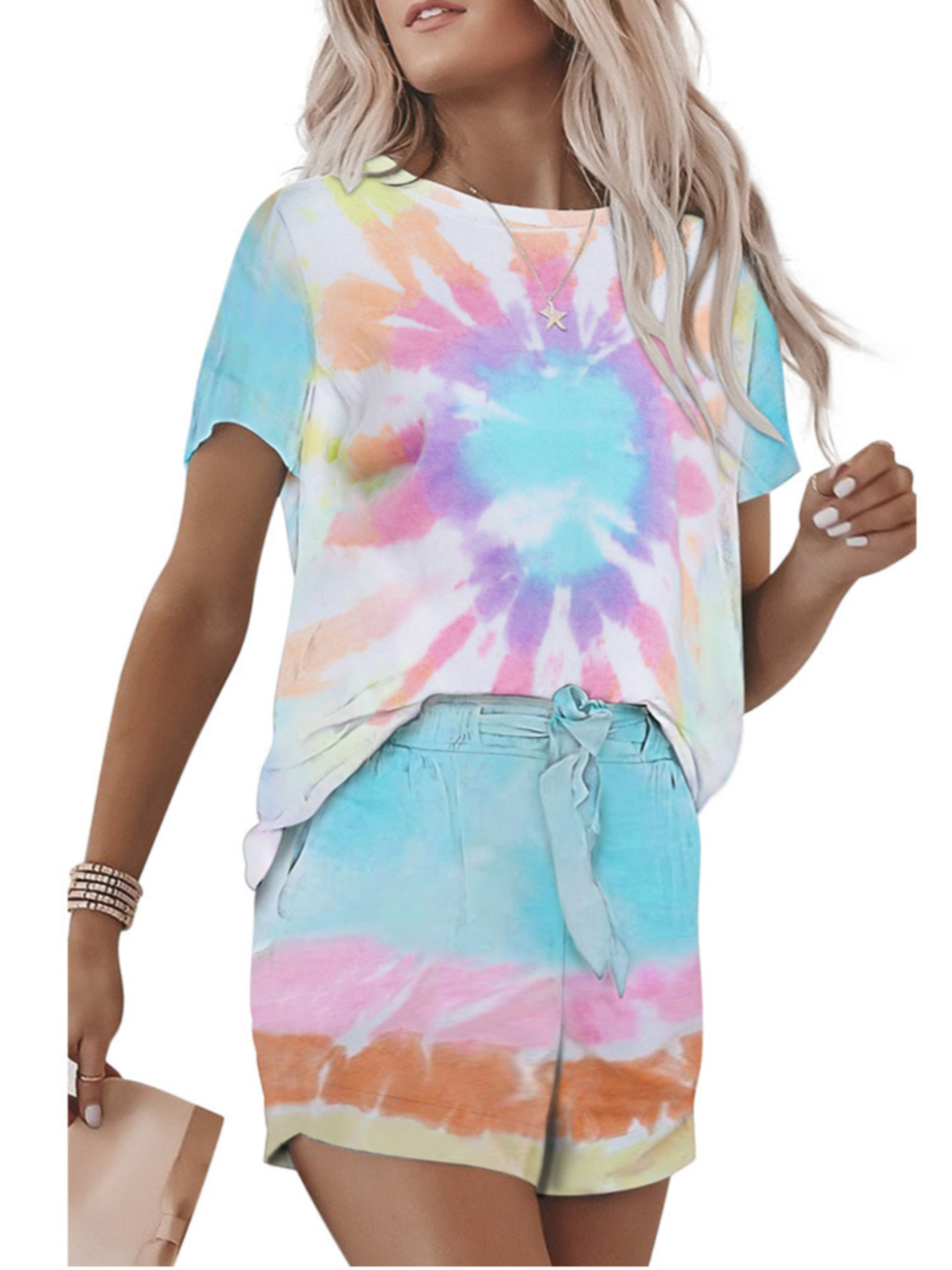 Tie Dye Lounge Short Set - Assorted Colors Was $50 Now $18