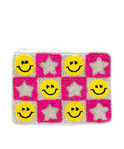 Smile Face & Star Coin Pouch