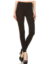 5 inch Waist Yoga OS Full Length Leggings- BLACK