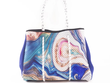 Blue Geode Neoprene Tote