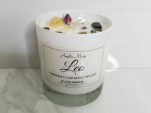 Leo Zodiac Crystal Soy Candle - Reiki Charged 11 oz